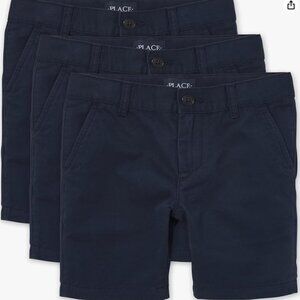 The Children's Place Stretch UNIFORM Chino Shorts Sz 12 SET OF 3